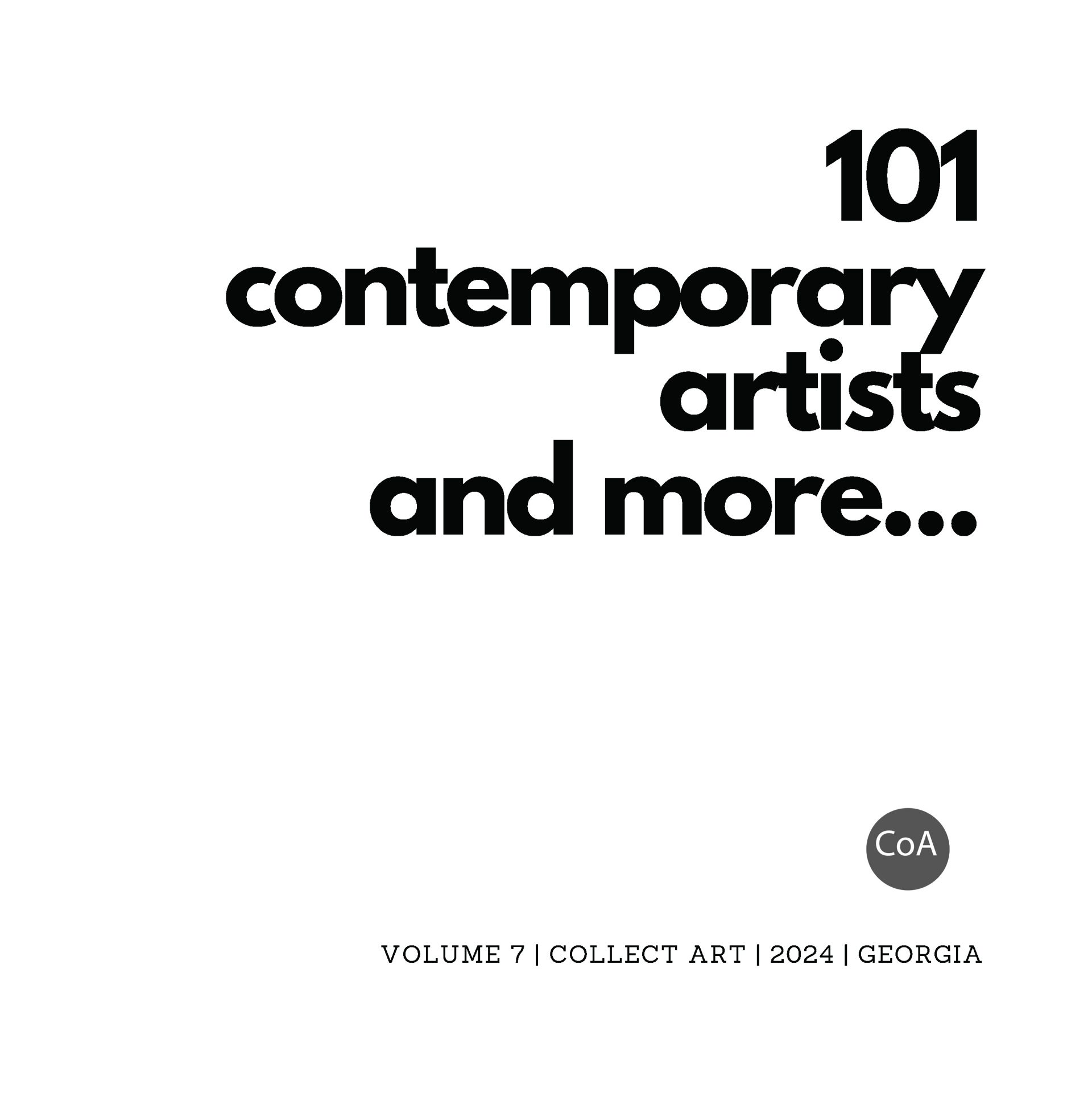 CoA, 101 Contemporary Artists and More..., Volume 7, Front Cover, Tbilisi, Collect Art, 2024