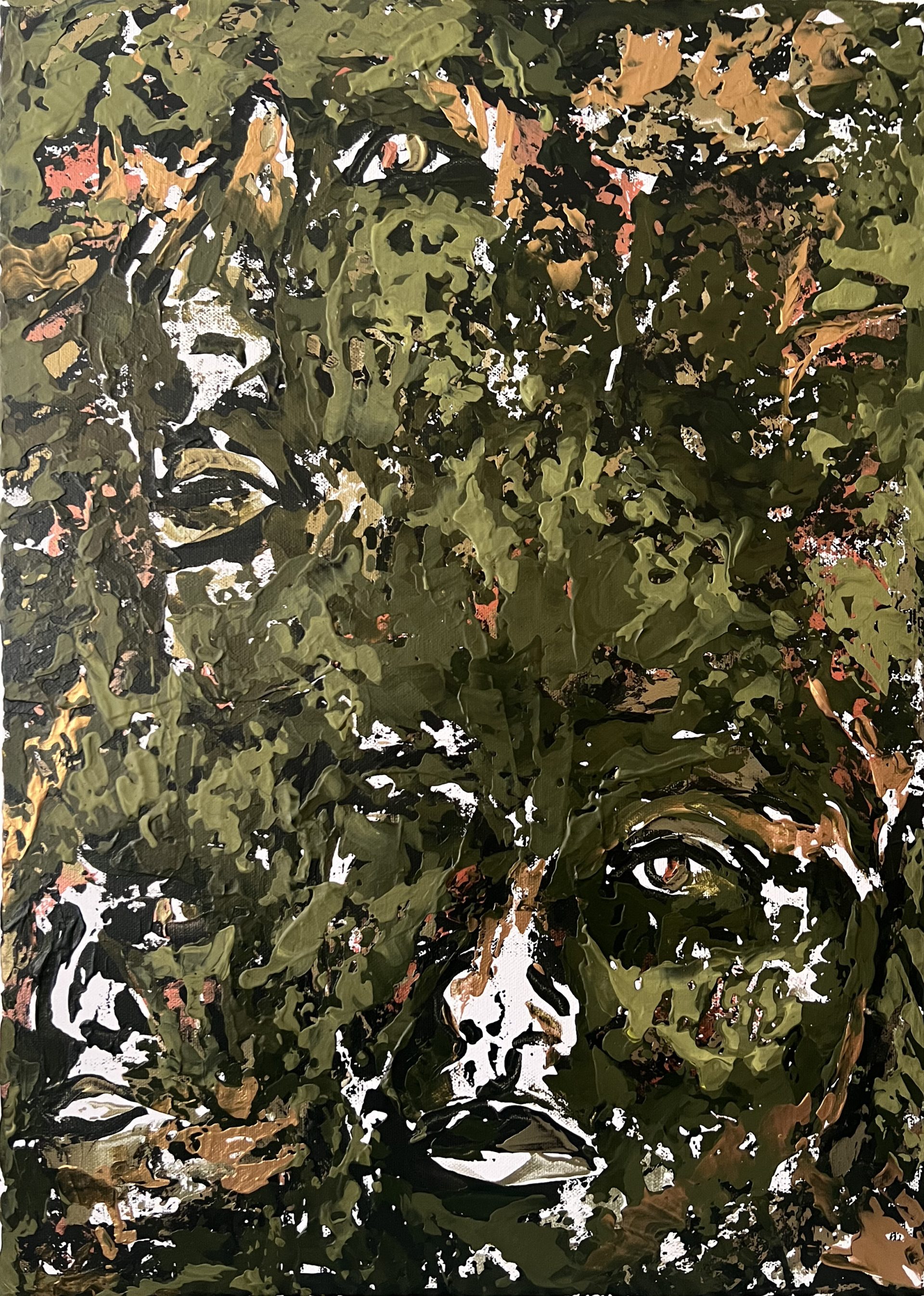 Nasim Yazdani, The Essence, Shadows, 2404, 2025, Acrylic on canvas, 42 x 59.4 cm