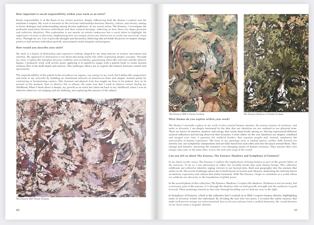 Nasim Yazdani Featured in The FLUX Review, Edition 12, Page 60-61