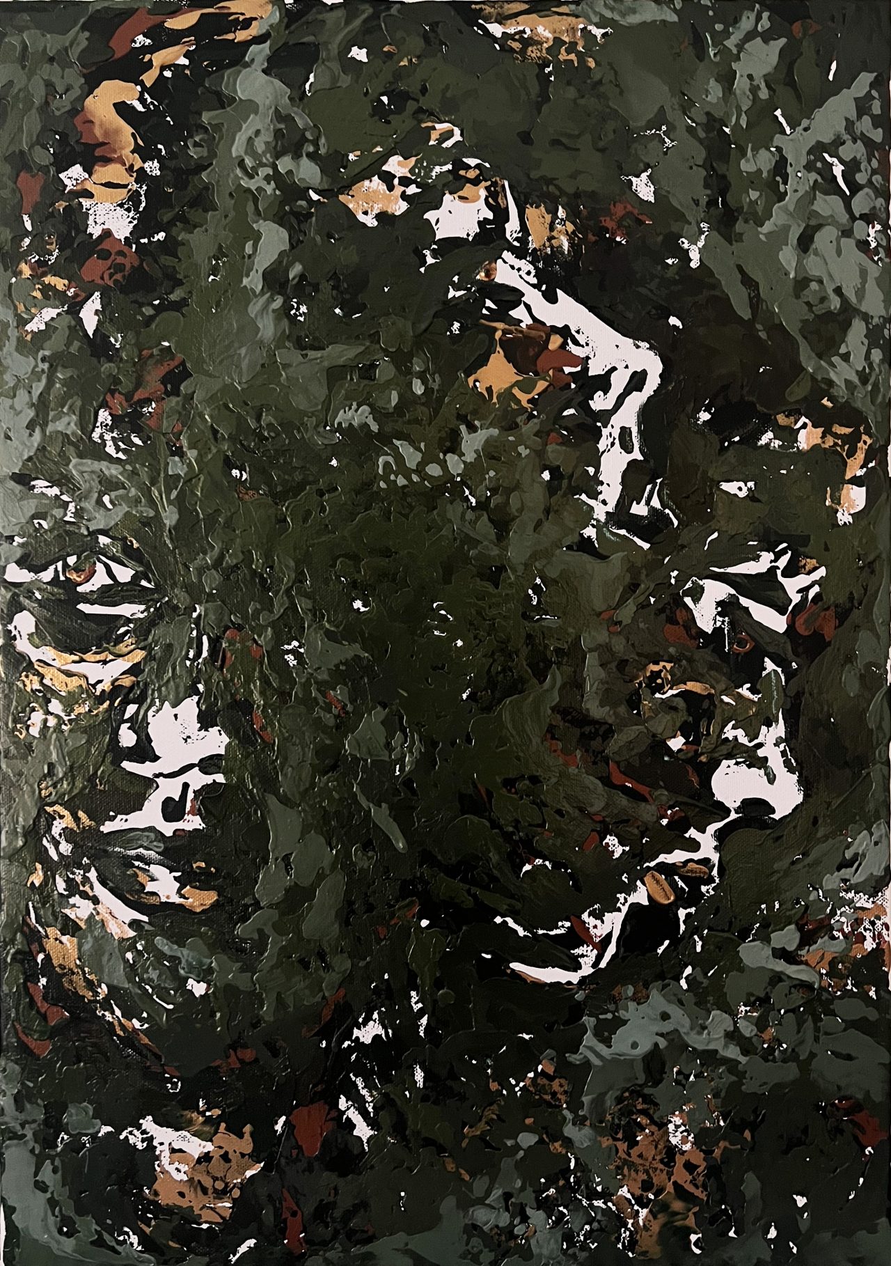 Nasim Yazdani, The Essence, Shadows, 2407, 2025, Acrylic on canvas, 42 x 59.4 cm