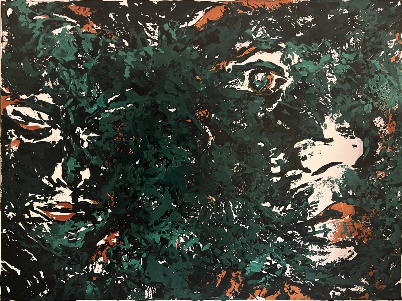 Nasim Yazdani, The Essence, Shadows 2408, 2025, Acrylic on canvas, 80 x 60 cm
