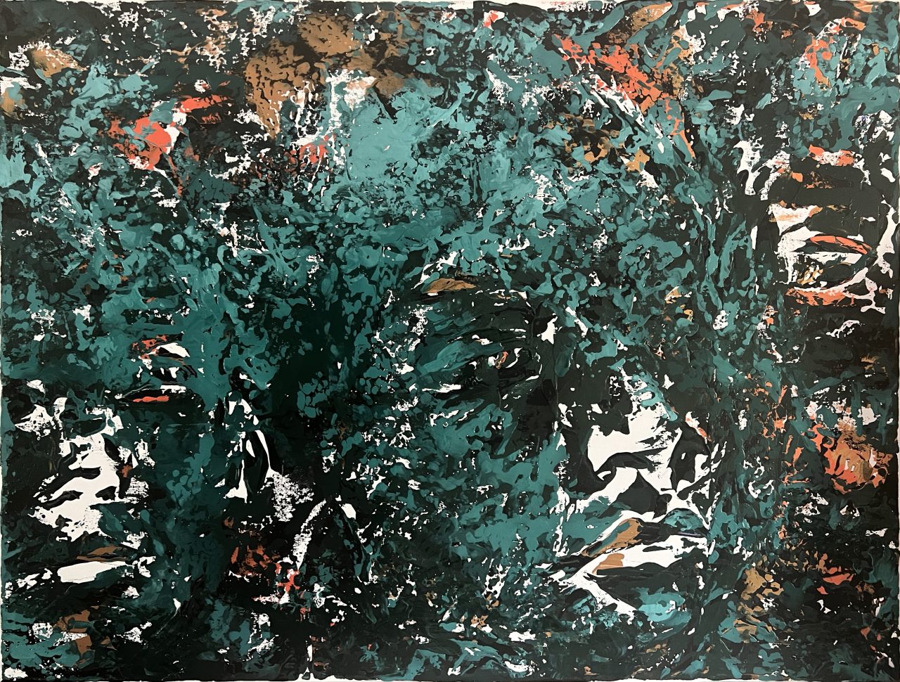 Nasim Yazdani, The Essence, Shadows 2409, 2025, Acrylic on canvas, 80 x 60 cm