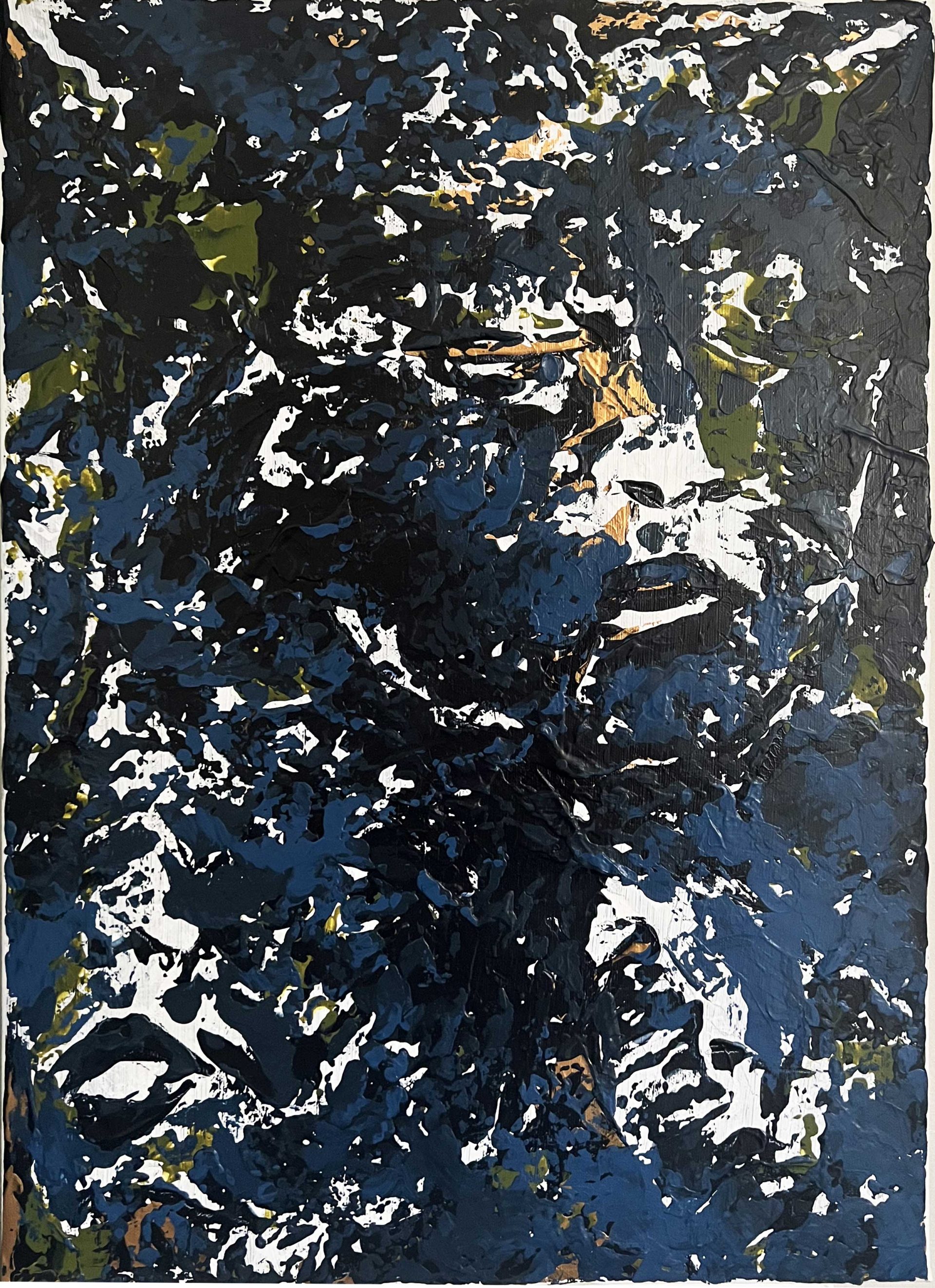 Nasim Yazdani, The Essence: Shadows 2411, 2025, Acrylic on canvas, 42 x 59.4 cm