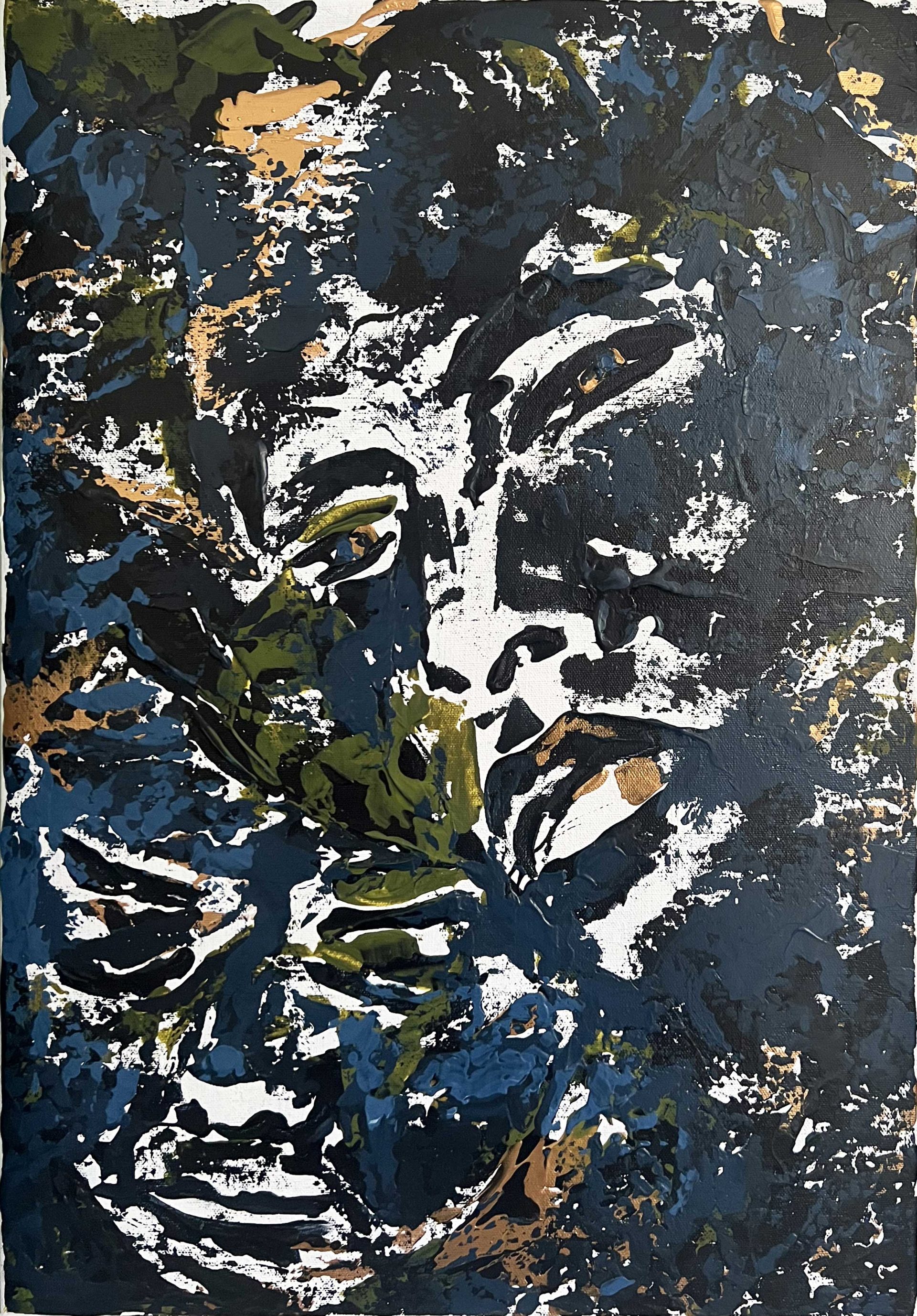 Nasim Yazdani, The Essence: Shadows 2412, 2025, Acrylic on canvas, 42 x 59.4 cm