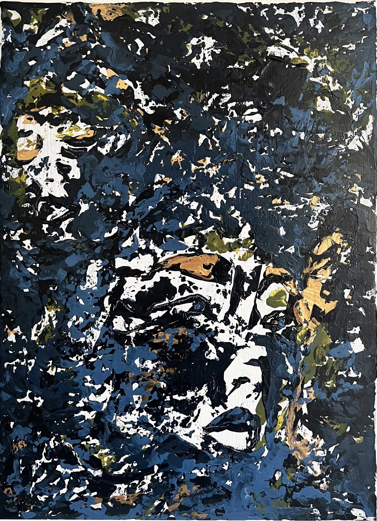 Nasim Yazdani, The Essence: Shadows 2413, 2025, Acrylic on canvas, 42 x 59.4 cm