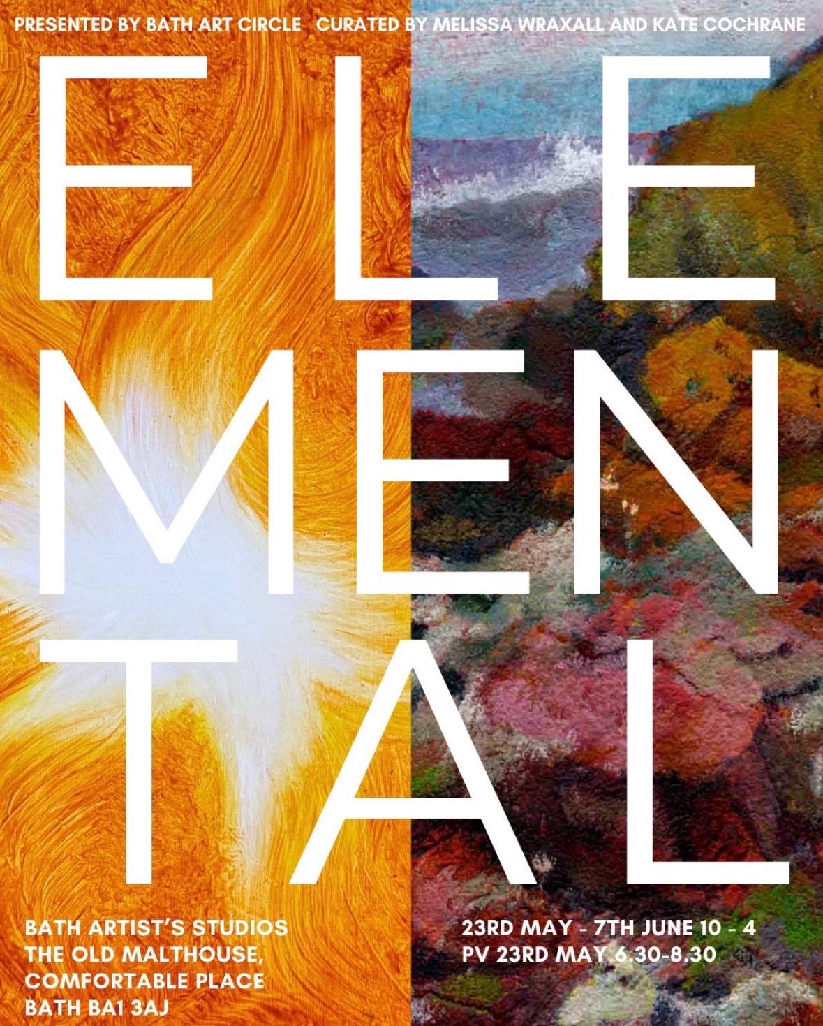 Elemental, Group Exhibition, The Art Circle, Bath, 23 May to 7June, Bath Artists Studios