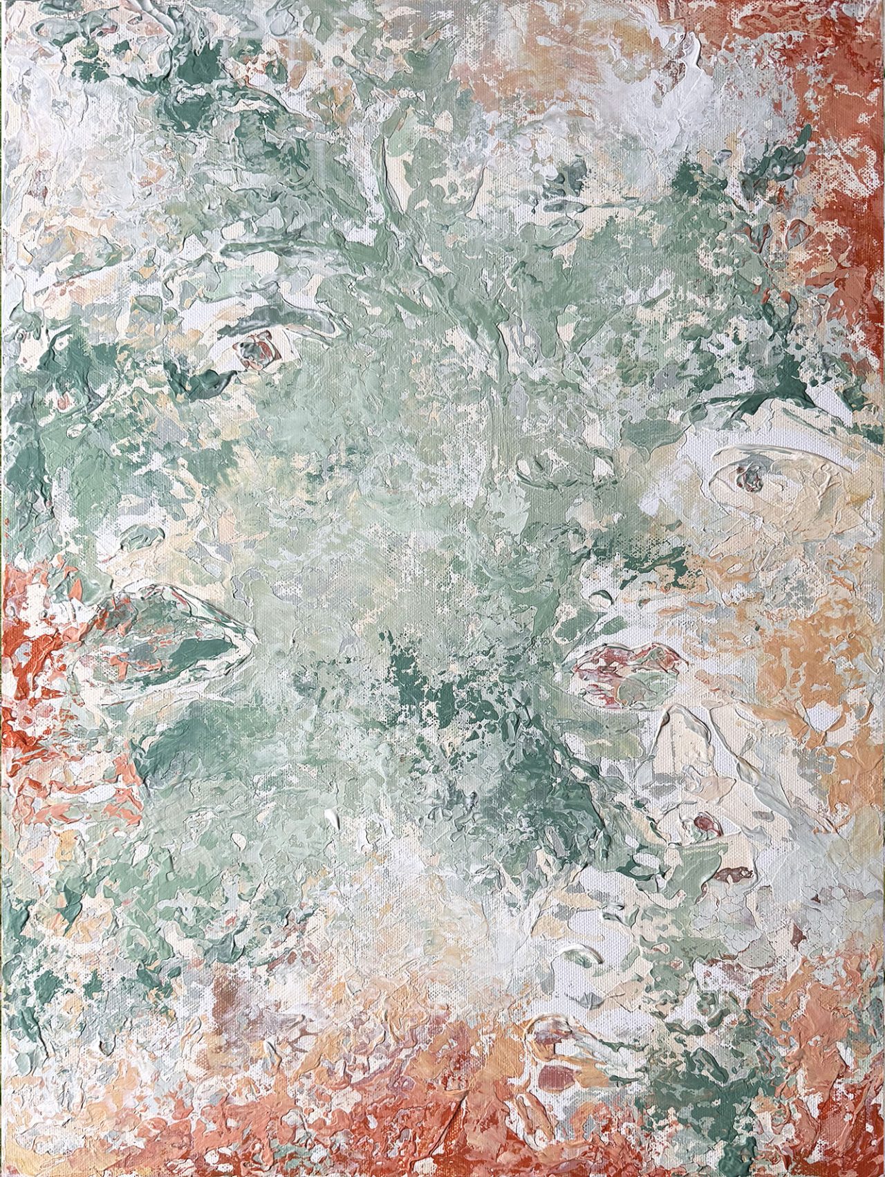 Nasim Yazdani, The Essence, Light, Earth 2408, 2026, Acrylic on canvas, 42 x 59.4 cm